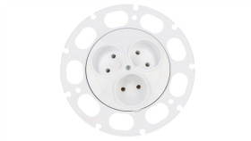 Gniazdo P/T Trzykrotne B/U Z Nawijakiem Pt-35 As