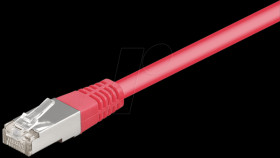 0.25m Cat.5e cable, magenta, network cable