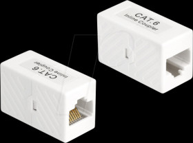 88133 RJ45 coupler, Cat.6, UTP, white