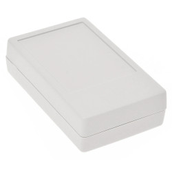 Obudowa 63x104, h=28mm, z miejscem na baterie, jasna, Z55