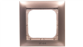 Impresja Ramka Pojedyncza Do Łączników Ip44 Złoty Metalik Rh-1Y/28