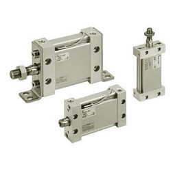 Siłownik pneumatyczny z tłoczyskiem skok: 50mm SMC Ø 25mm dwustronnego działania Action 141mm Zderzak gumowy