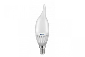 Żarówka LED E14 C37L CERAMIC 10W 1000lm 3000K AC180-250V 160st. LD-SMC37L-10