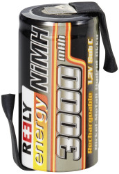 Akumulator pojedynczy Reely Sub-C 1.2 V 3000 mAh NiMH z oczkami lutowniczymi