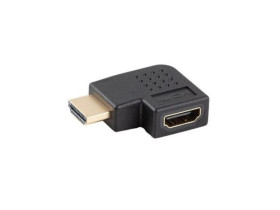 Adapter HDMI(M)-HDMI(F) 4K kątowy lewo czarny AD-HDMI-05