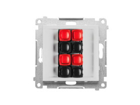 SIMON 55 Gniazdo głośnikowe poczwórne jasnoszary mat TGL4.01/114 KONTAKT SIMON