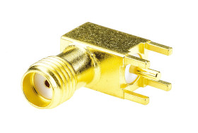 Złącze koncentryczne Montaż na płytce drukowanej Żeński 50Ω typ złącza Złącze SMA 0 to 6GHz Lutowane