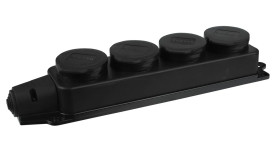 Listwa /rozgałęźnik/ do przedłużacza 4‑gniazda z/u gumowe IP44 AEI602234-L