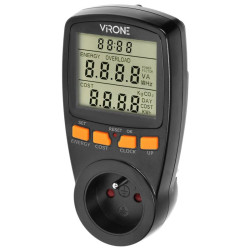 Miernik poboru energii EM-1/B Czarny (Watomierz, Koszt) VIRONE
