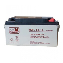 Akumulator VRLA AGM 12V 80Ah (żywotność 10-12lat) MWL 80-12