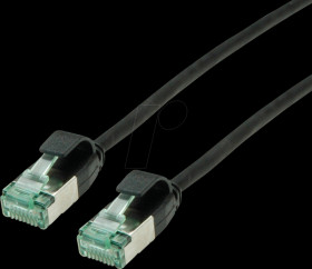 21453350 Patchkabel Cat.6a (Class EA) U/FTP, Slim, schwarz, 0.15 m