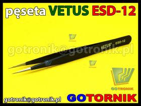 Pęseta ESD-12 VETUS pincenta antymagnetyczna