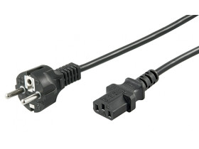 Kabel przyłączeniowy do urządzeń nienagrzewających się 1,5 m, Czarny