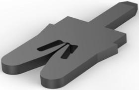 Magnet wire clamp, 1.02 x 0.51 mm, L 8.76 mm, insulated, straight, 0.16-1.02 mm², AWG 34-18, 4-1601009-4