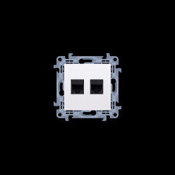 Gniazdo komputerowe RJ45 podwójne białe C52.01/11 Kontakt Simon10