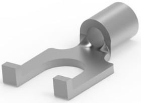 Uninsulated forked cable lug, 0.3-1.42 mm², AWG 22 to 16, M4, metal, 52730