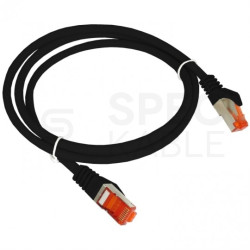 Patchcord FTP kat.6 kabel sieciowy LAN 2x RJ45 linka czarny 2m Alantec