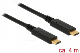 85206 Delock cable USB 2.0 C male &gt; C male 5A 4 m