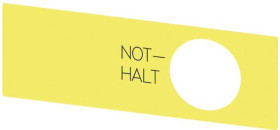 Tabliczka opisowa Siemens 3SU1900-0BE31-0AT0 (S x W) 112 mm x 38 mm NOT-HALT 10 szt.