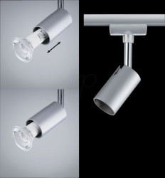 95329 URail rail spotlight Pure I, GU10, max. 10 W, dimmable, chrome