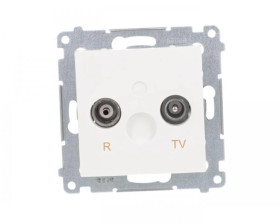 Simon 54 Gniazdo antenowe RD/TV końcowe białe DAZ.01/11