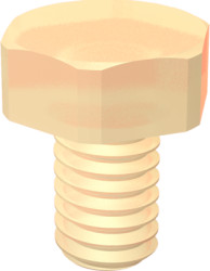 Hexagon head screw, external hexagon, M5, 10 mm, PA, DIN 933/ISO 4017, 93305101