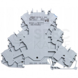 WAGO 2002-3203 Złączka szynowa 3 piętrowa ZUG 2,5mm2 szara 2L+N TOPJOBS