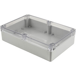 Hammond 1554VAL2GYCL Watertight PC Enclosure, Clear Lid 240 x 160 x 60, Grey