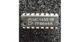 4551 (MC14551BCP) quad analog MUX/DEMUX - Motorola
