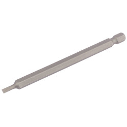 Draper 64341 3mm 1/4&quot; Hex Plain Slot Insert Bit 100mm Long x 1