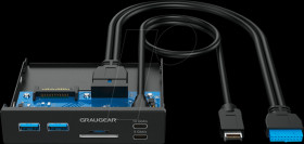 G-MP01CR Card Reader, internal, 3,5", USB 3.1, SD, Micro SD, Frontpanel