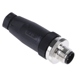 Złącze wielostykowe przemysłowe 5-pinowe M12 Montaż na kablu Wtyczka TE Connectivity