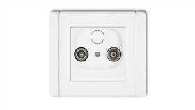 Flexi Gniazdo Antenowe Rtv Przelotowe 12Db Biały Fg12p