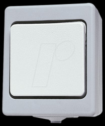 5636.4800.4 Off/toggle switch, wet room IP 44, surface-mounted, grey