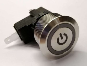 Nasadka przełącznika Zatrzaskowy SPST średnica wycięcia 25.2mm, montaż panelowy RS PRO