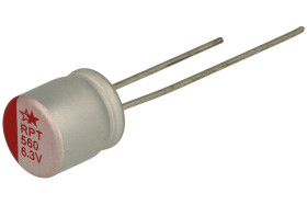 Kondensator; elektrolityczny; niskoimpedancyjny; polimerowy; 560uF; 6,3V; RPT; RPT0J561M0808; 20%; fi 8x8mm; 3,5mm; przewlekany
