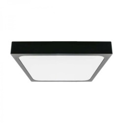 Plafoniera LED 18W 1800lm 4000K IP44 Kwadrat Mleczny Czarna Ramka 7643