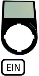 Label holder, with sign, EIN, 216487