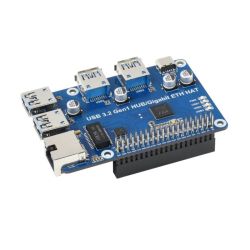 Nakładka HUB HAT USB 3.2 Gen1 3-portowy + RJ45 do Raspberry Pi - Waveshare 20472