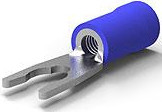 Insulated forked cable lug, 1.25-2.0 mm², AWG 16, 4.17 mm, M4, blue, 8-53244-1