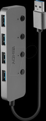 43309 USB 3.0 4-port hub, 4x A, switch