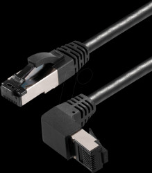 TI 48-1 L Patch cable Cat.8.1 S/FTP angled / straight, 1 m