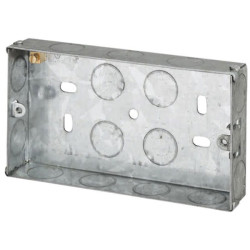 Dencon 8845NB Metal Back Box 2-Gang 25mm