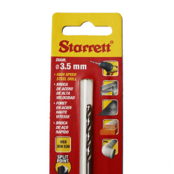 Wiertło Ø: 3.5mm dł: 70 mm HSS 130° Starrett Wiertło kręte