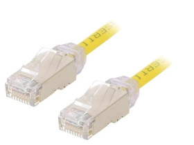 STP28X1MYL Patch cord F/UTP,TX6A-28™ 6a drut Cu LSZH żółty 1m 28AWG