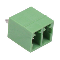 2-Way 3.81mm Vertical PCB Header Closed Ends 8A 300V