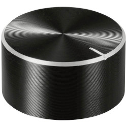 TruComponents 320047 Control knob + marking Black (Ø x H) 25mmx13mmAlu/Plastic