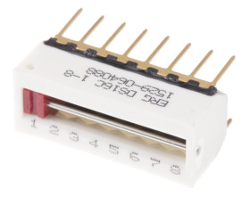 Przełącznik DIP 8-pozycyjny 8P THT 250 mA przy 30 V DC -55 → +85°C