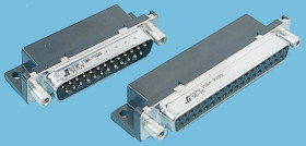 Złącze D-Sub 9-pinowe Męski Kąt Proste Przewlekany raster 2.74mm Złoto na niklu