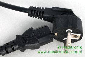 Kabel zasilający długość 0,5m wtyk Unischuko na gniazdo IEC C13